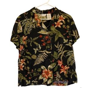 Tropical botanical Hawaiian shirt